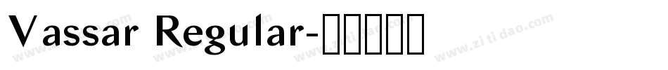 Vassar Regular字体转换